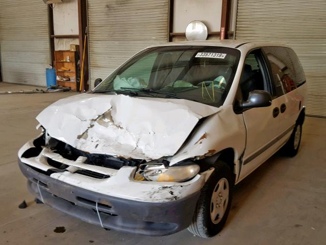 2B4GP2530YR885565 - 2000 DODGE CARAVAN WHITE photo 2