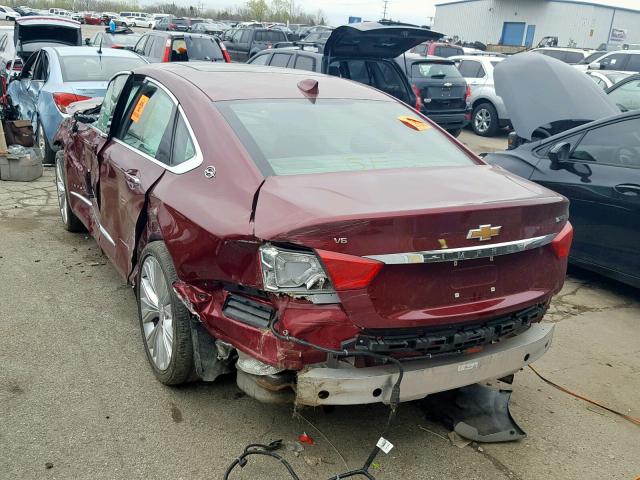 2G1145S34H9196015 - 2017 CHEVROLET IMPALA PRE BURGUNDY photo 3