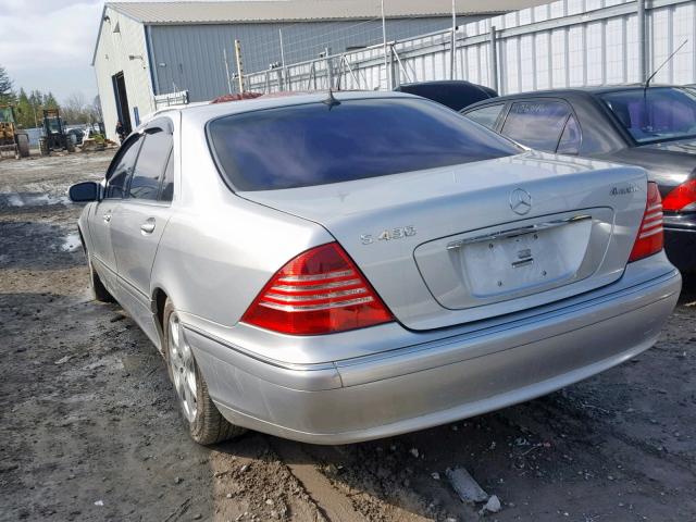 WDBNG83J35A455624 - 2005 MERCEDES-BENZ S 430 4MAT GRAY photo 3