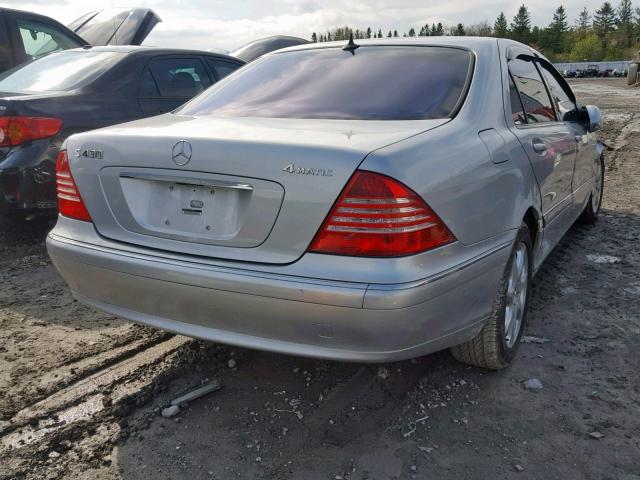 WDBNG83J35A455624 - 2005 MERCEDES-BENZ S 430 4MAT GRAY photo 4