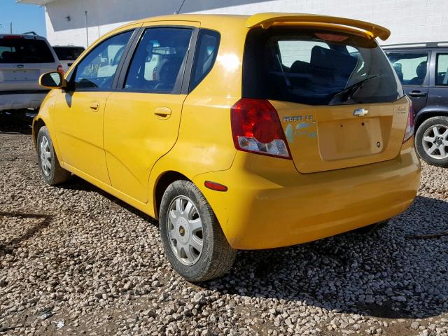 KL1TG62655B339143 - 2005 CHEVROLET AVEO LT YELLOW photo 3