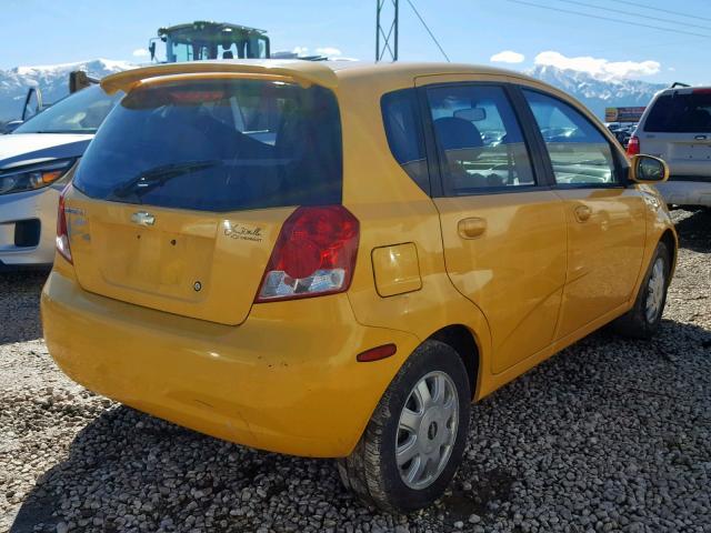 KL1TG62655B339143 - 2005 CHEVROLET AVEO LT YELLOW photo 4