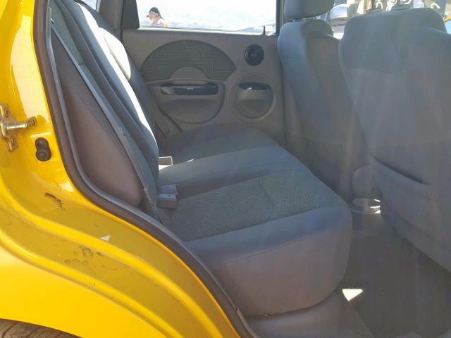 KL1TG62655B339143 - 2005 CHEVROLET AVEO LT YELLOW photo 6