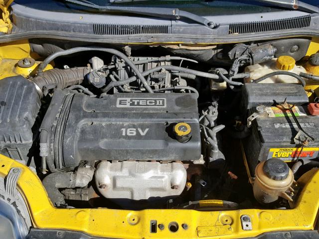 KL1TG62655B339143 - 2005 CHEVROLET AVEO LT YELLOW photo 7