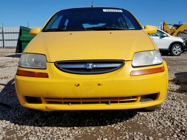 KL1TG62655B339143 - 2005 CHEVROLET AVEO LT YELLOW photo 9