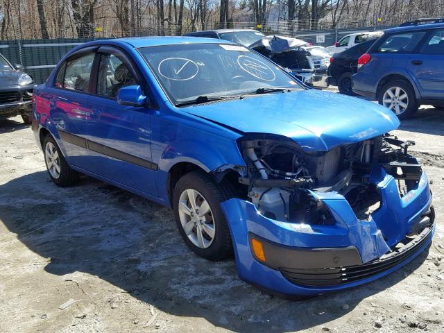 KNADE123X86383371 - 2008 KIA RIO BASE BLUE photo 1