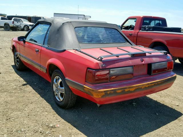 1FACP44A1LF112509 - 1990 FORD MUSTANG LX RED photo 3
