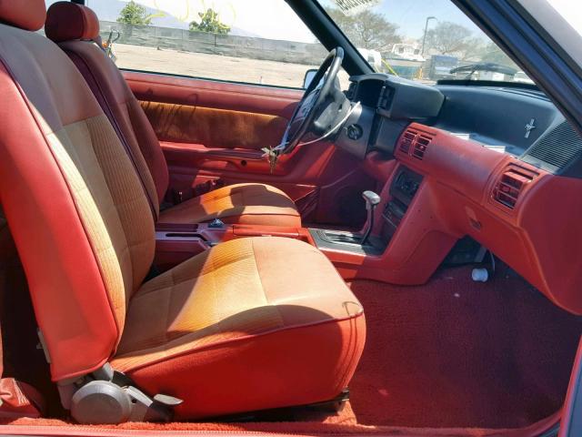 1FACP44A1LF112509 - 1990 FORD MUSTANG LX RED photo 5