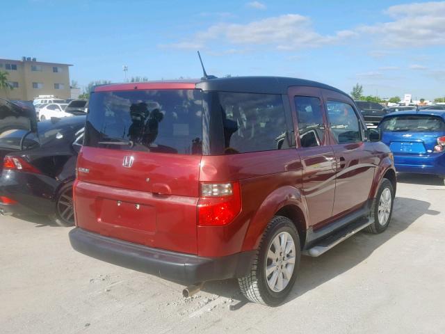 5J6YH18756L006820 - 2006 HONDA ELEMENT EX RED photo 4