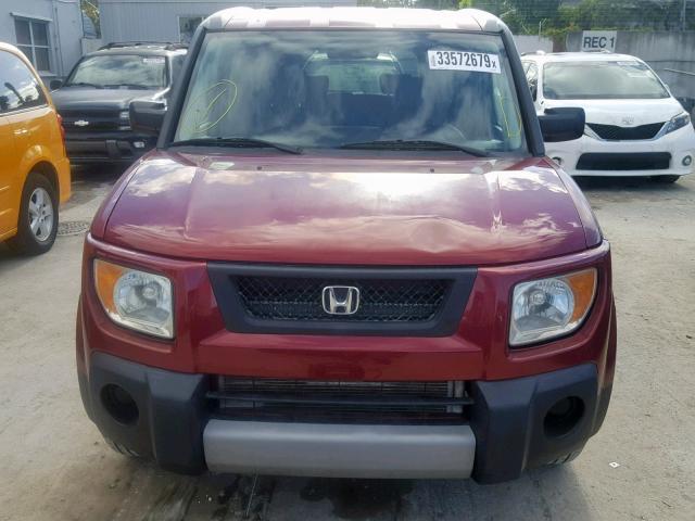 5J6YH18756L006820 - 2006 HONDA ELEMENT EX RED photo 9