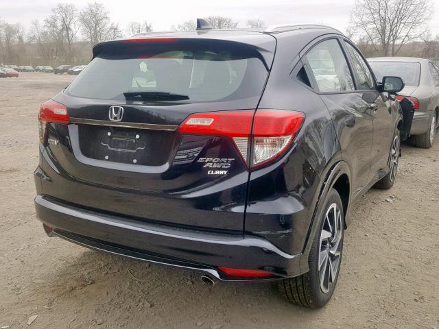 3CZRU6H14KG704125 - 2019 HONDA HR-V SPORT BLACK photo 4