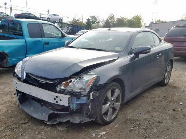 JTHFE2C29A2501395 - 2010 LEXUS IS 350 GRAY photo 2