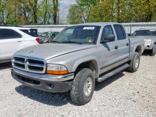 1B7HG2AZ0YS625991 - 2000 DODGE DAKOTA QUA SILVER photo 2