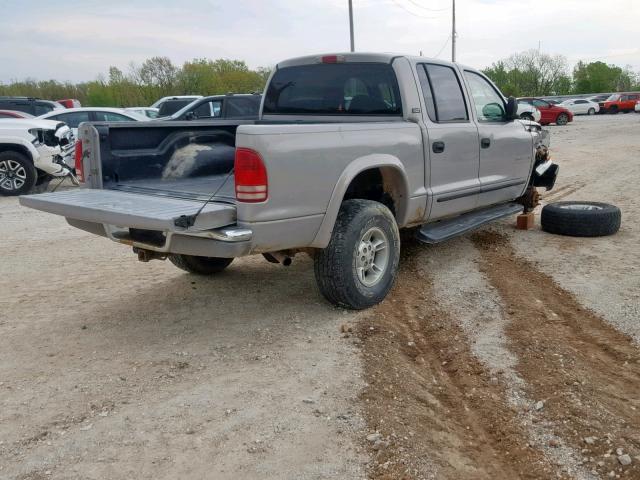 1B7HG2AZ0YS625991 - 2000 DODGE DAKOTA QUA SILVER photo 4