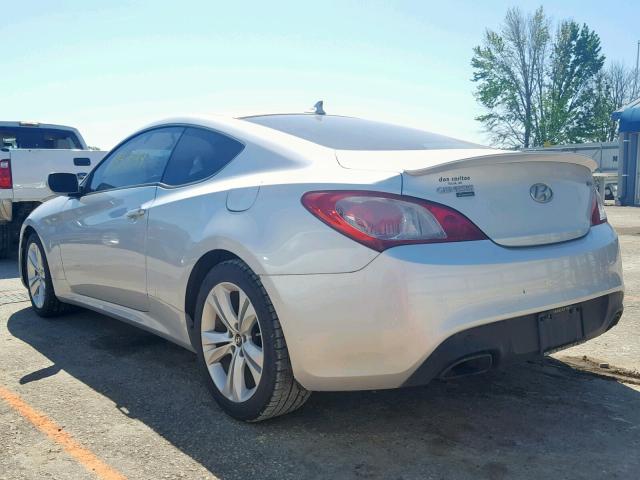 KMHHT6KD3AU040916 - 2010 HYUNDAI GENESIS CO SILVER photo 3