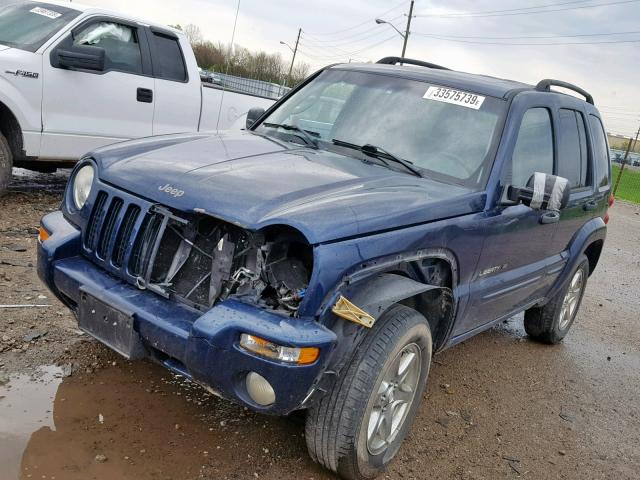 1J4GL58K63W527643 - 2003 JEEP LIBERTY LI BLUE photo 2