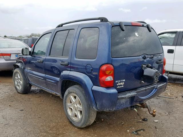 1J4GL58K63W527643 - 2003 JEEP LIBERTY LI BLUE photo 3