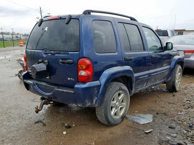 1J4GL58K63W527643 - 2003 JEEP LIBERTY LI BLUE photo 4