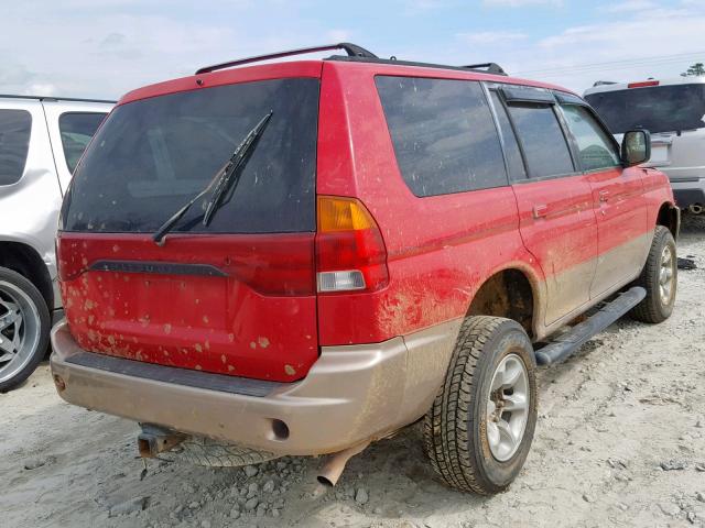 JA4MT31P4WP006481 - 1998 MITSUBISHI MONTERO SP RED photo 4