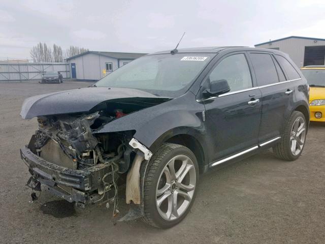 2LMDJ8JK8DBL13296 - 2013 LINCOLN MKX BLACK photo 2