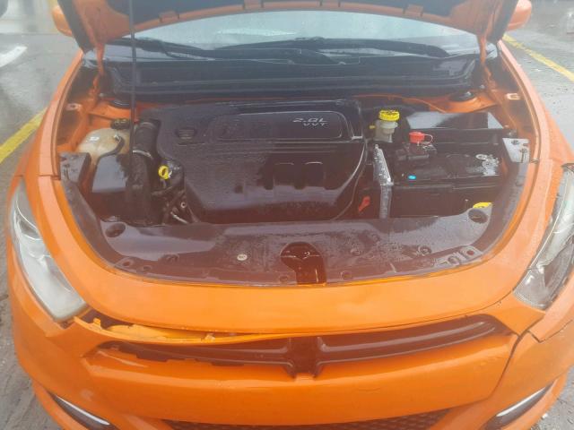 1C3CDFBA2DD294949 - 2013 DODGE DART SXT ORANGE photo 7