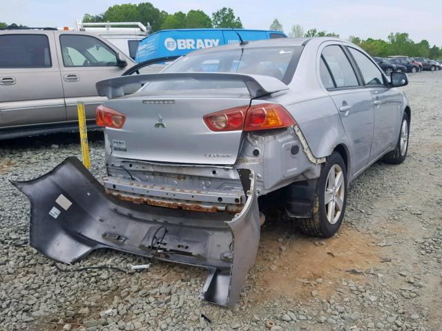 JA3AU26U88U017176 - 2008 MITSUBISHI LANCER ES SILVER photo 4