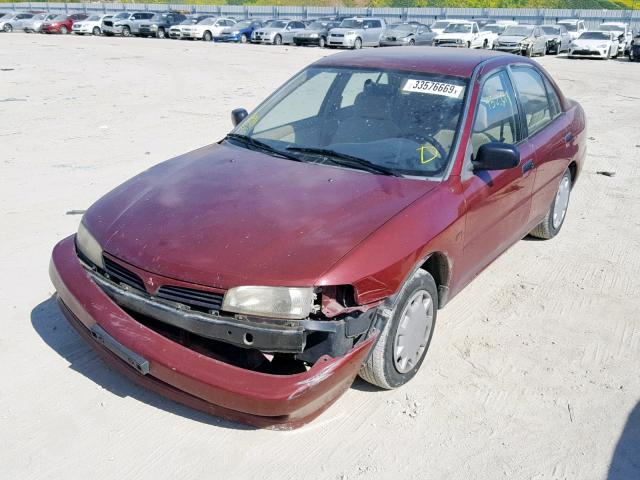 JA3AY26C4YU049957 - 2000 MITSUBISHI MIRAGE DE RED photo 2