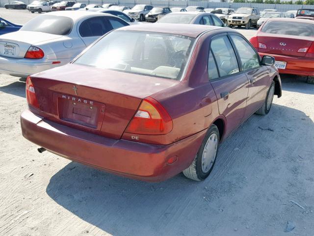 JA3AY26C4YU049957 - 2000 MITSUBISHI MIRAGE DE RED photo 4