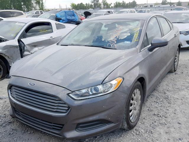 3FA6P0G70DR152848 - 2013 FORD FUSION S GRAY photo 2