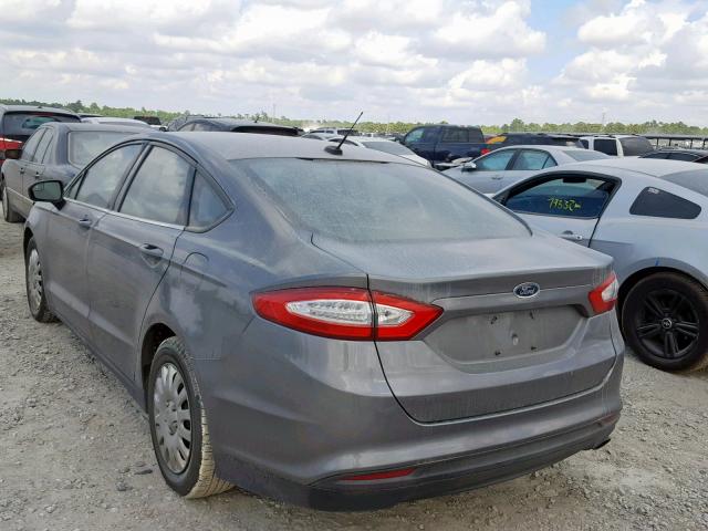 3FA6P0G70DR152848 - 2013 FORD FUSION S GRAY photo 3