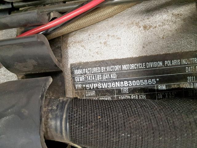 5VPSW36N8B3005865 - 2011 VICTORY MOTORCYCLES VISION TOU BLACK photo 20