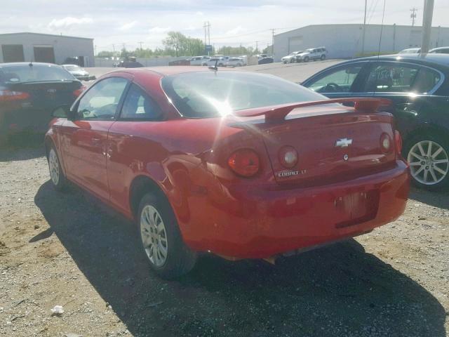 1G1AT18H297200046 - 2009 CHEVROLET COBALT LT RED photo 3