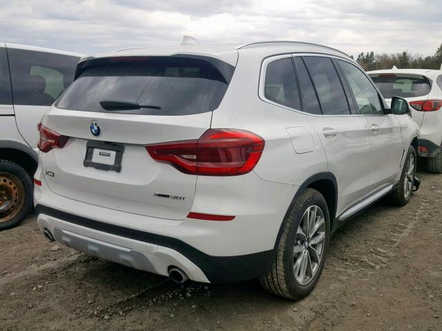 5UXTR9C58KLE11311 - 2019 BMW X3 XDRIVE3 WHITE photo 4