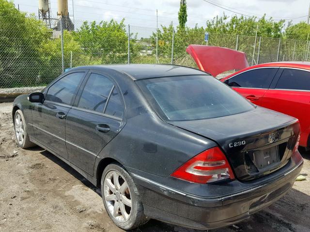 WDBRF40J23F442428 - 2003 MERCEDES-BENZ C 230K SPO BLACK photo 3