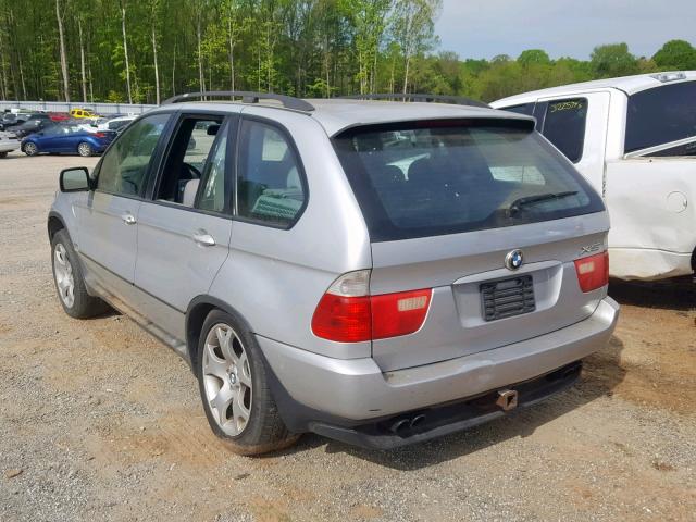 WBAFB33561LH19606 - 2001 BMW X5 4.4I SILVER photo 3