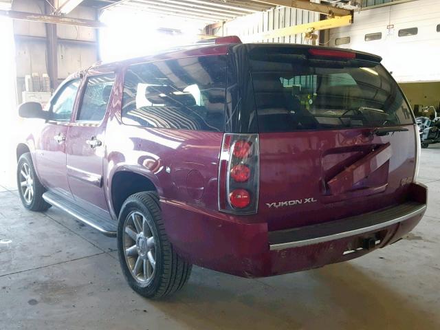 1GKFK66887J225439 - 2007 GMC YUKON XL D BURGUNDY photo 3