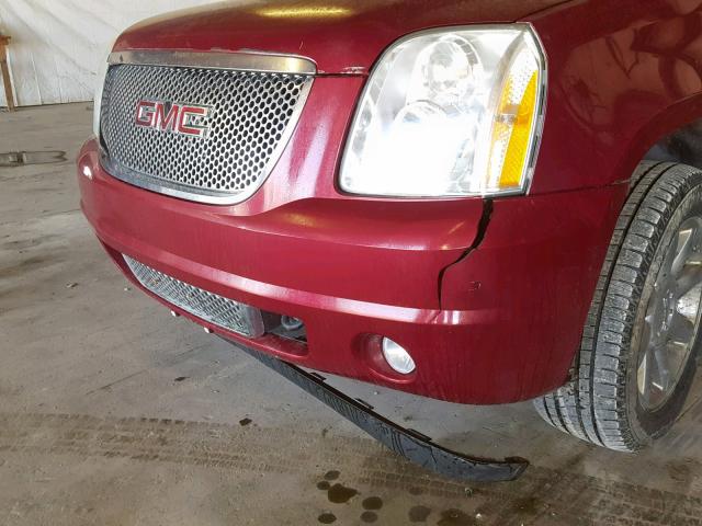 1GKFK66887J225439 - 2007 GMC YUKON XL D BURGUNDY photo 9