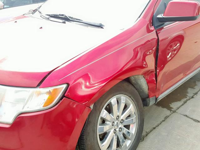 2FMDK3JC0ABA01800 - 2010 FORD EDGE SEL BURGUNDY photo 9