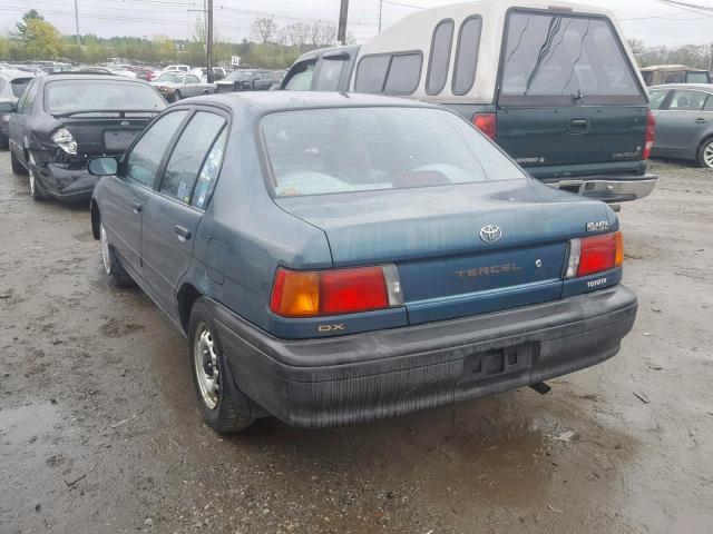 JT2EL43T9R0472374 - 1994 TOYOTA TERCEL DX TEAL photo 3