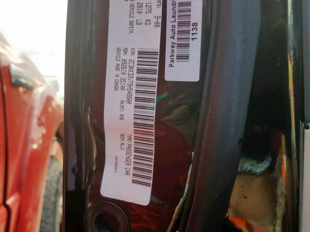 2C3KK33V79H548800 - 2009 CHRYSLER 300 LIMITE BLACK photo 10