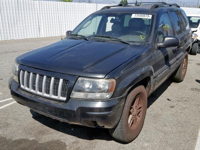 1J4GX48S04C255009 - 2004 JEEP GRAND CHER BLACK photo 2