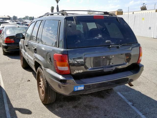 1J4GX48S04C255009 - 2004 JEEP GRAND CHER BLACK photo 3