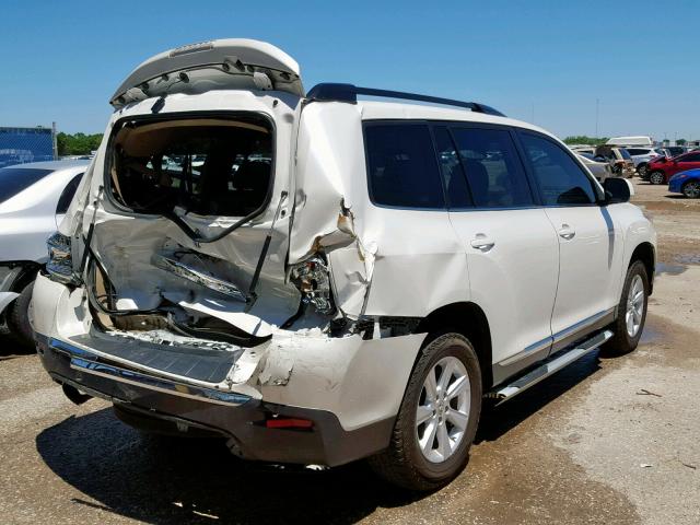 5TDZK3EHXBS046811 - 2011 TOYOTA HIGHLANDER WHITE photo 4