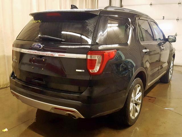 1FM5K8F82GGA98828 - 2016 FORD EXPLORER L BLACK photo 4