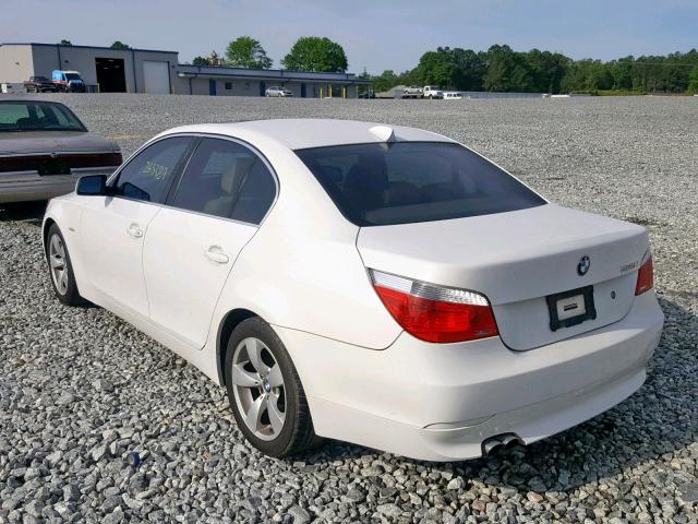 WBANE53507CW66437 - 2007 BMW 525 I WHITE photo 3