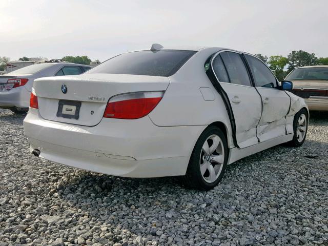 WBANE53507CW66437 - 2007 BMW 525 I WHITE photo 4