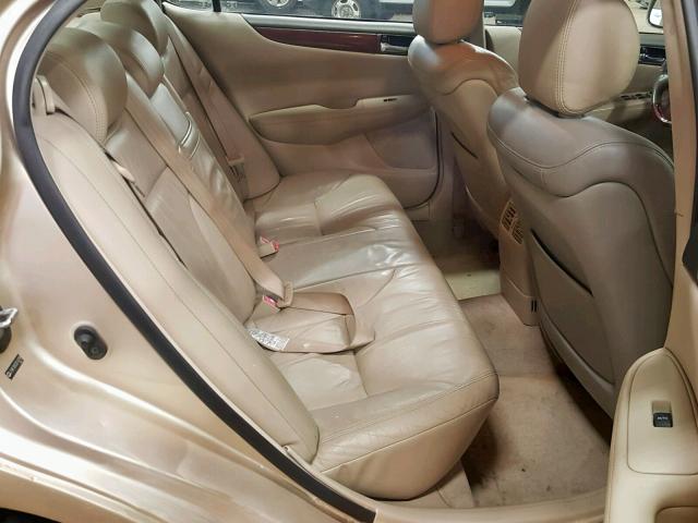 JTHBF30G330143789 - 2003 LEXUS ES 300 GOLD photo 6