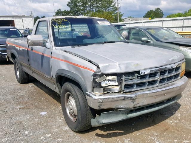 1B7GL26X3PS166095 - 1993 DODGE DAKOTA SILVER photo 1