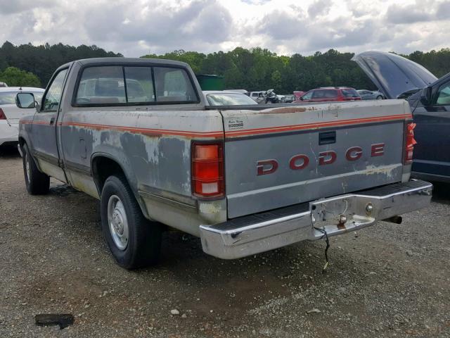 1B7GL26X3PS166095 - 1993 DODGE DAKOTA SILVER photo 3