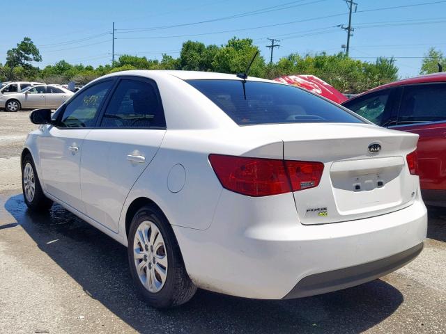 KNAFU4A29D5724832 - 2013 KIA FORTE EX WHITE photo 3